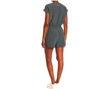 Zella crew neck with cut outs elastic waist romper